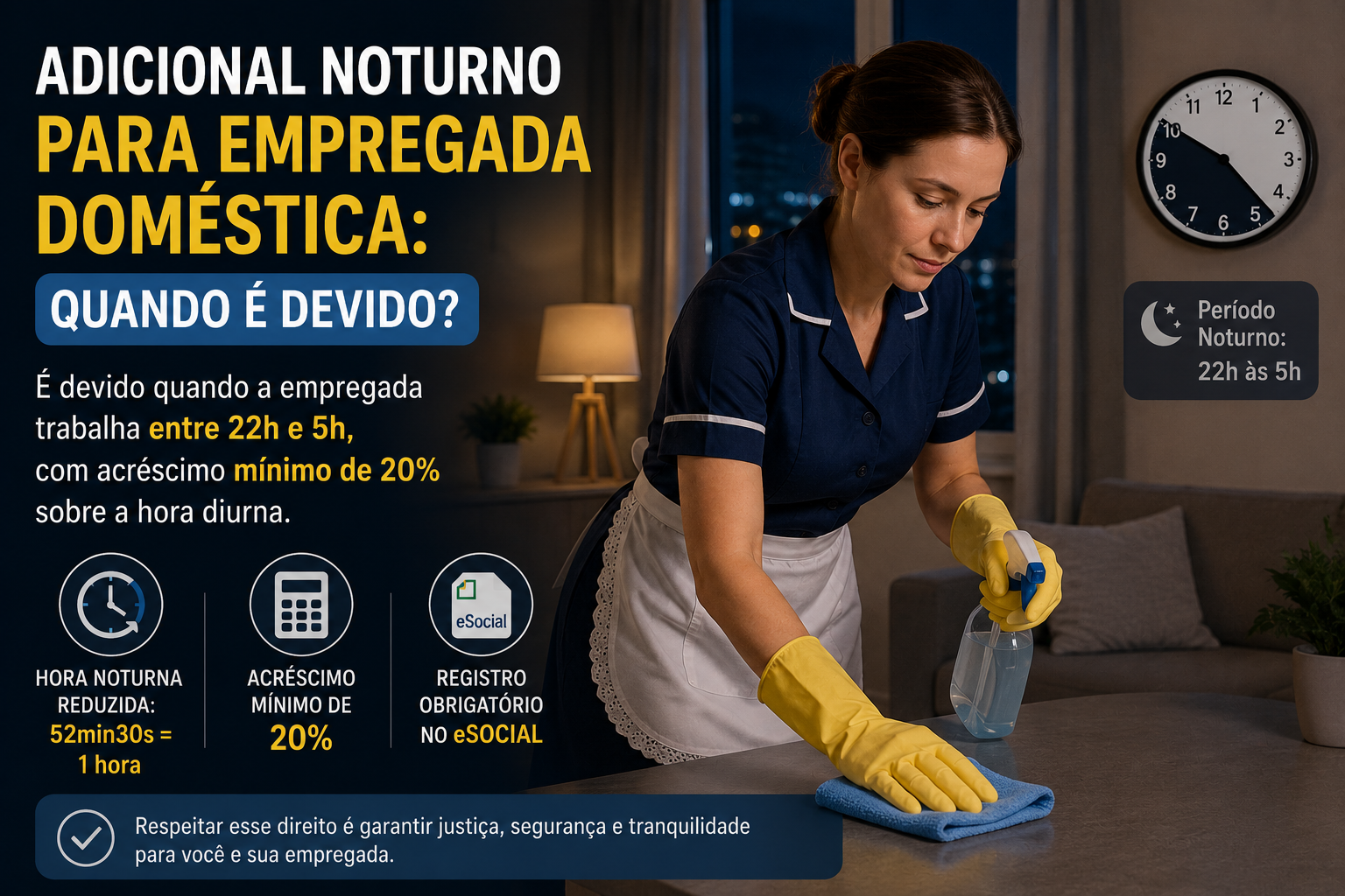 Adicional Noturno para Empregada Doméstica: Quando é Devido?